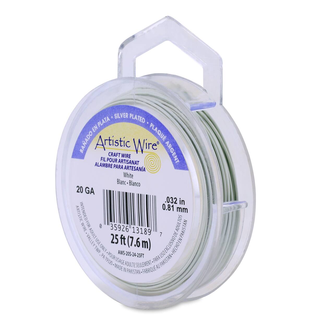 Artistic Wire® 20 Gauge Silver Plated Tarnish Resistant Colored Copper Craft Wire, 25ft.